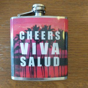 NEW Stainless Steel Flask, 6-Ounce, Palm Trees